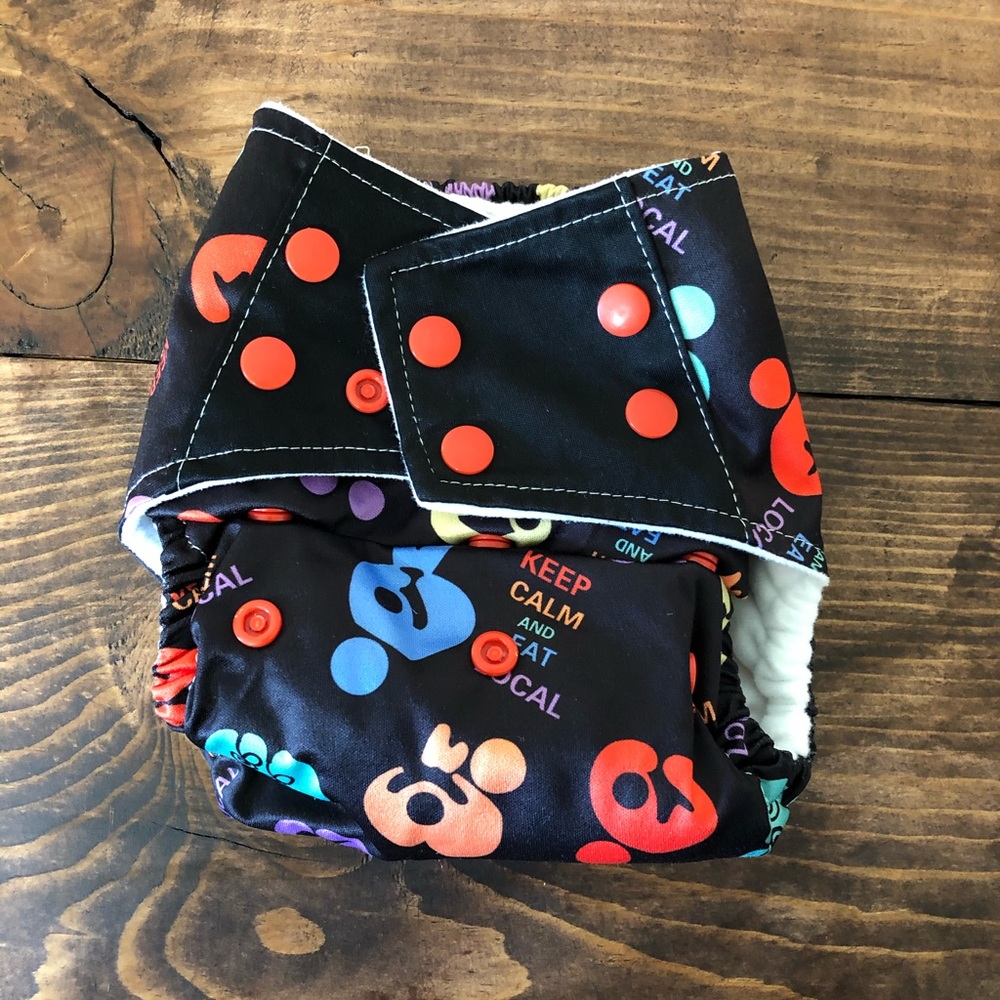 Keep Calm Eat Local Cloth Diaper